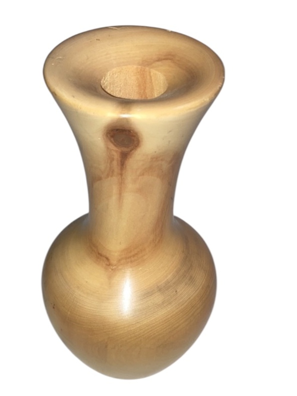 Spinning Aspen Studios Handcrafted Light Wood Art Vase - Artist Bill Elkins